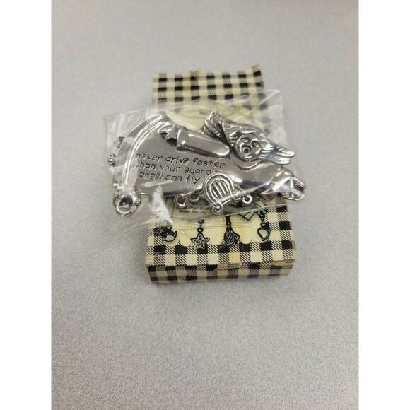 3 Visor Clip "Never Drive Faster than Guardian Angel Can Fly" (3) - Picture 3 of 4